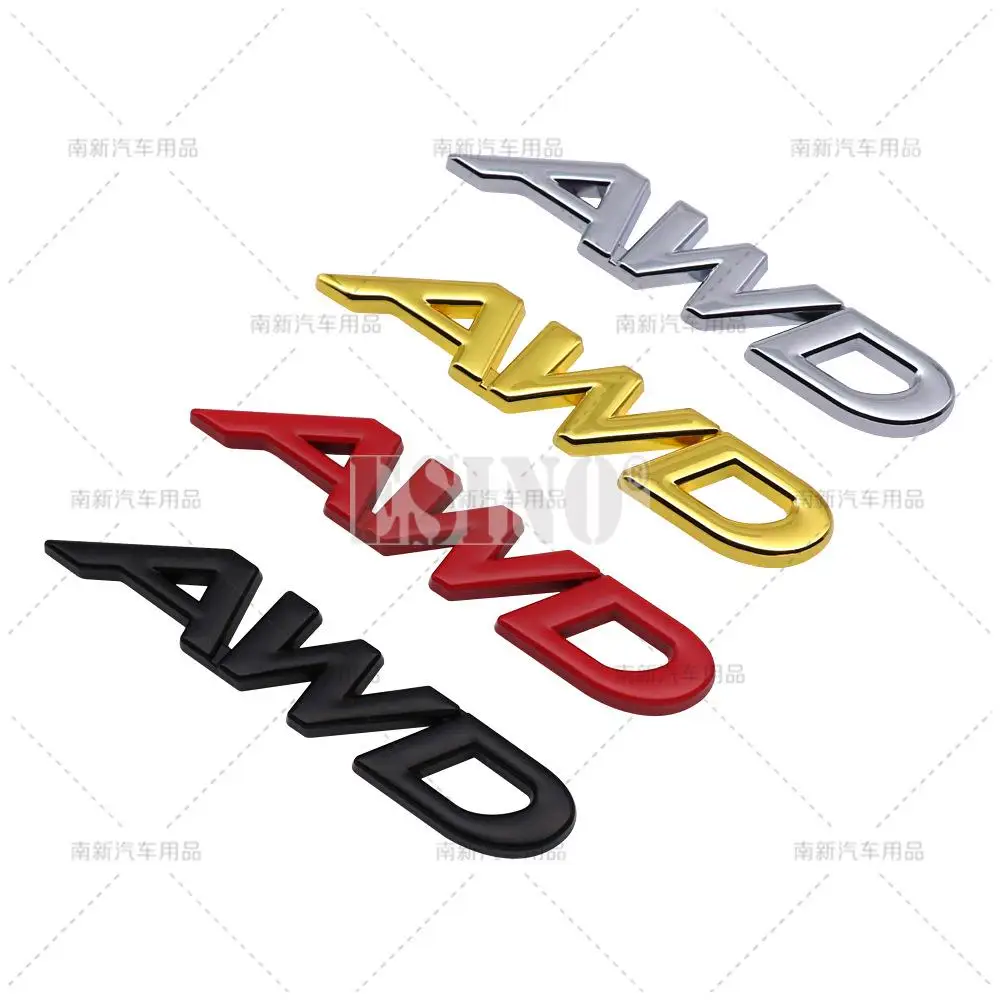 Car Styling 3D AWD Adhesive Metal Chrome Zinc Alloy Emblem Car Body Badge Sticker Auto Accessory for Mazda 3 CX-3 CX-5 RX-8 RX-5