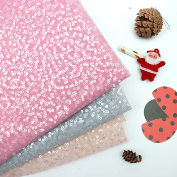 140*100 cm Zilveren Pailletten Tule Mesh Stof Paillette Gaas Garen voor DIY meisje Dansen Jurk Jurk Bruidssluier Thuis Winkel Decor