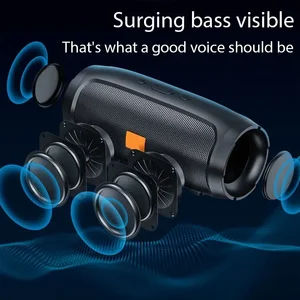 Subwoofer Bluetooth altavoces Bluetooth al aire libre Subroteo IMPRESION DEL ALTAJE IMPRESIONANTE Caja de sonido inalámbrica Soporte FM Radio TF Tarjeta 10 mejores altavoces de fluido ferro de ventas - №5