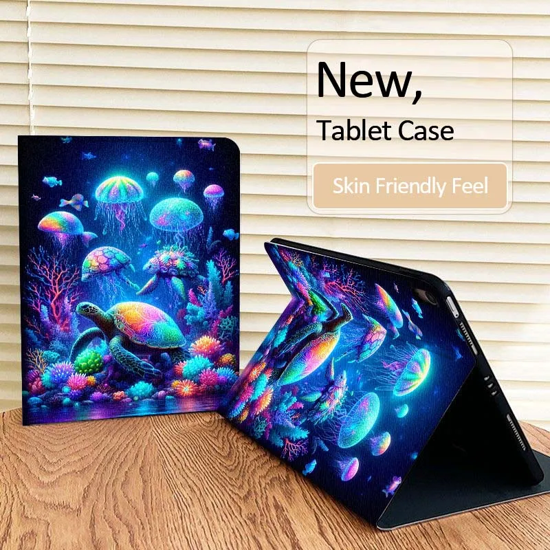 

Ocean Turtles Cute For iPad Pro Air Mini 1 2 3 4 5 6 7 7th 8th 9th 10th 11th 10.2 9.7 10.5 10.9 11 12.9 Tablet Case