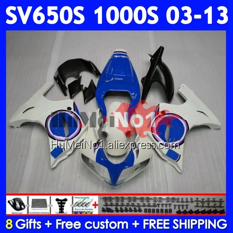 SV1000S For SUZUKI SV650S SV650 Lucky blue SV1000 S 112No.69 SV 650S 1000S 2003 2004 2005 2006 2007 2008 09 10 11 12 13 Fairing