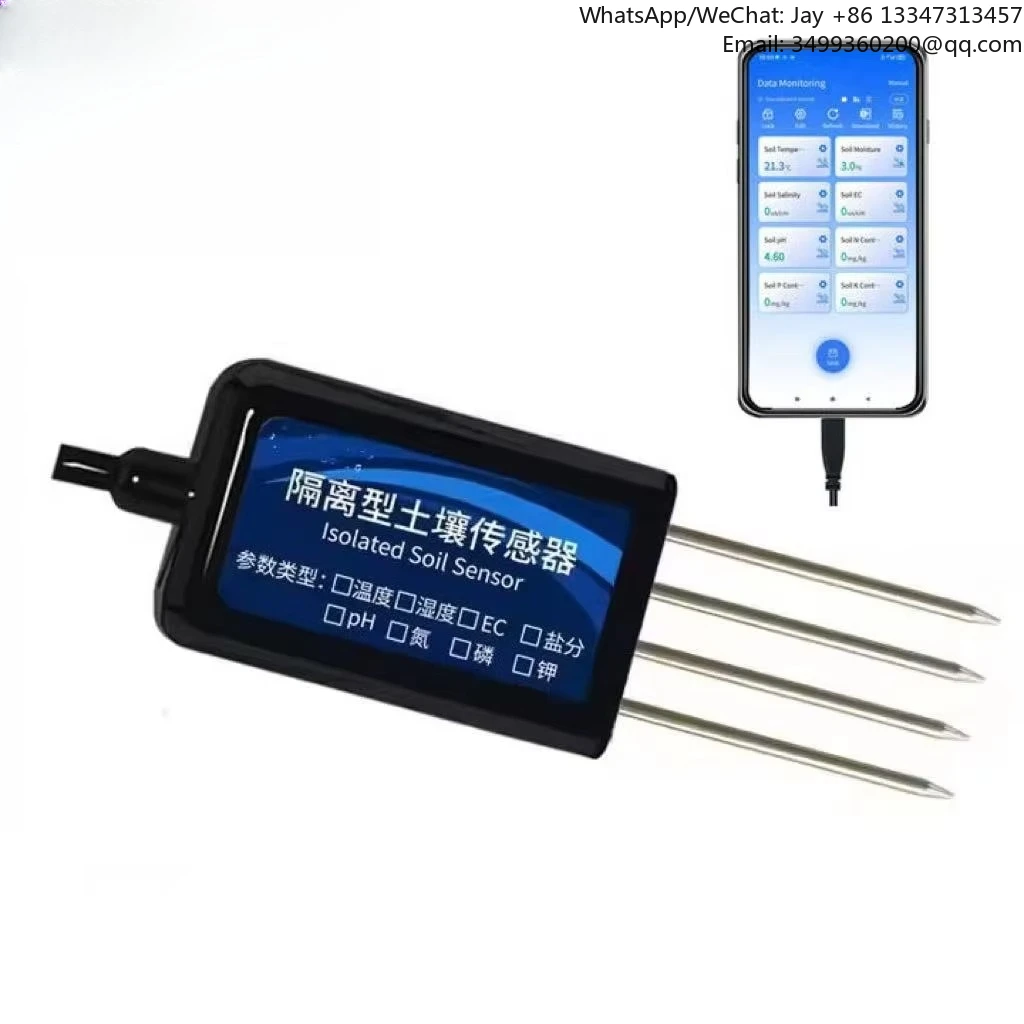 

Digital 8 In 1 Multi Parameter IoT Soil Sensor Mobile App Remote Monitoring For Agriculture Greenhouse Soil Sensor