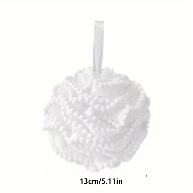 1 PC Exfoliating Bath Ball, Random Colors, Unisex Fragrance-Free, Durable with Hanging Loop, All-Season Shower Gift