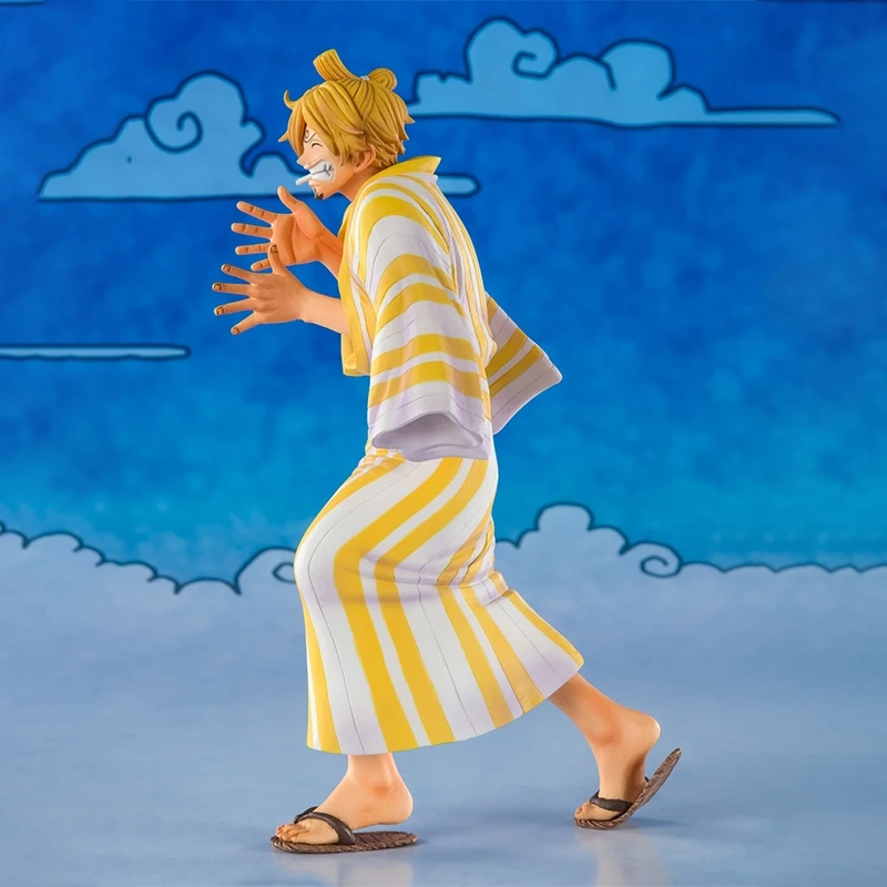 Genuine BANDAI Figuarts ZERO Anime ONE PIECE Vinsmoke Sanji Wano Country Sangoro Action Figure Collection Model Toy Kids Gift