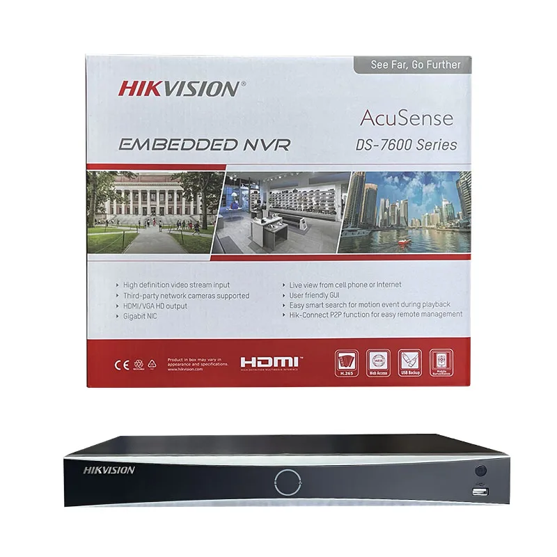 Hikvision AcuSense 4K NVR 8 16 CH PoE K Series видеорегистратор для IP-камеры DS-7604NXI-K1/4P DS-7608NXI-K2/8P DS-7616NXI-K2/16P