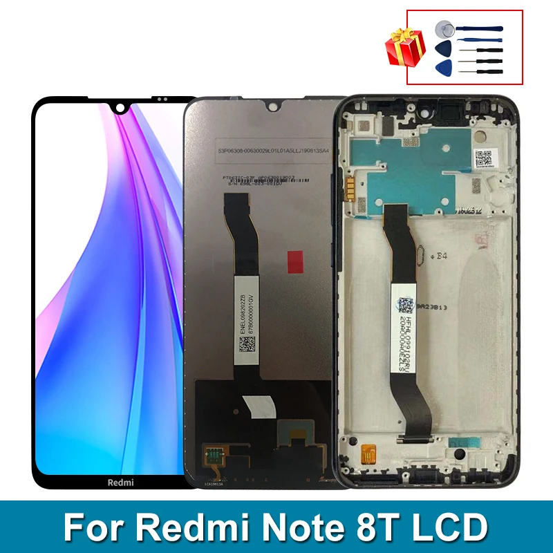 

ЖК-дисплей 6,3 дюйма для Xiaomi Redmi Note 8T, сенсорный экран в сборе, дигитайзер, запасные части для Redmi Note 8T, ЖК-экран