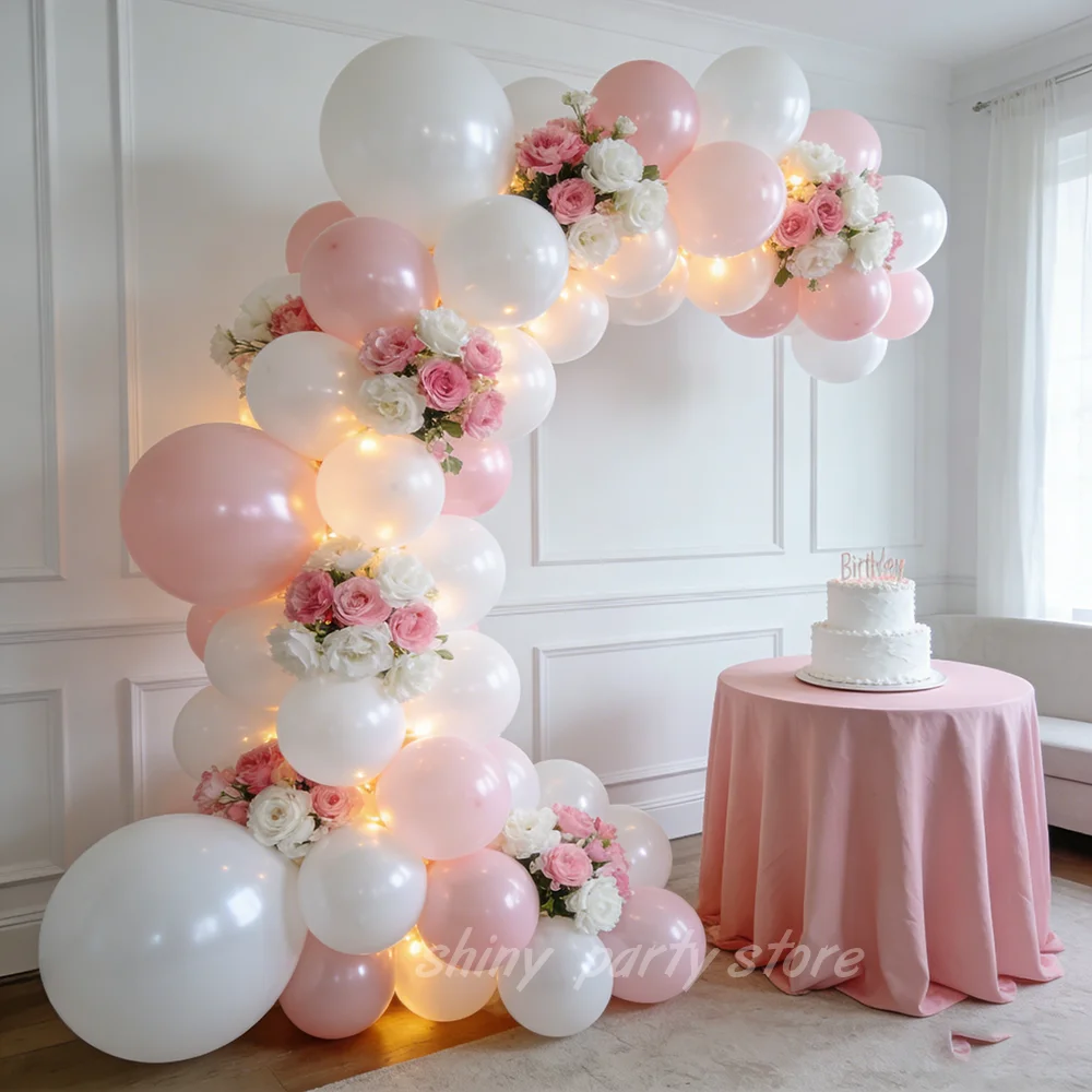 Pink White Balloons for Boys and Girls Latex Balloons Baby Shower Birthday Party Decoration Kids Toys DIY Balloon Anniversary