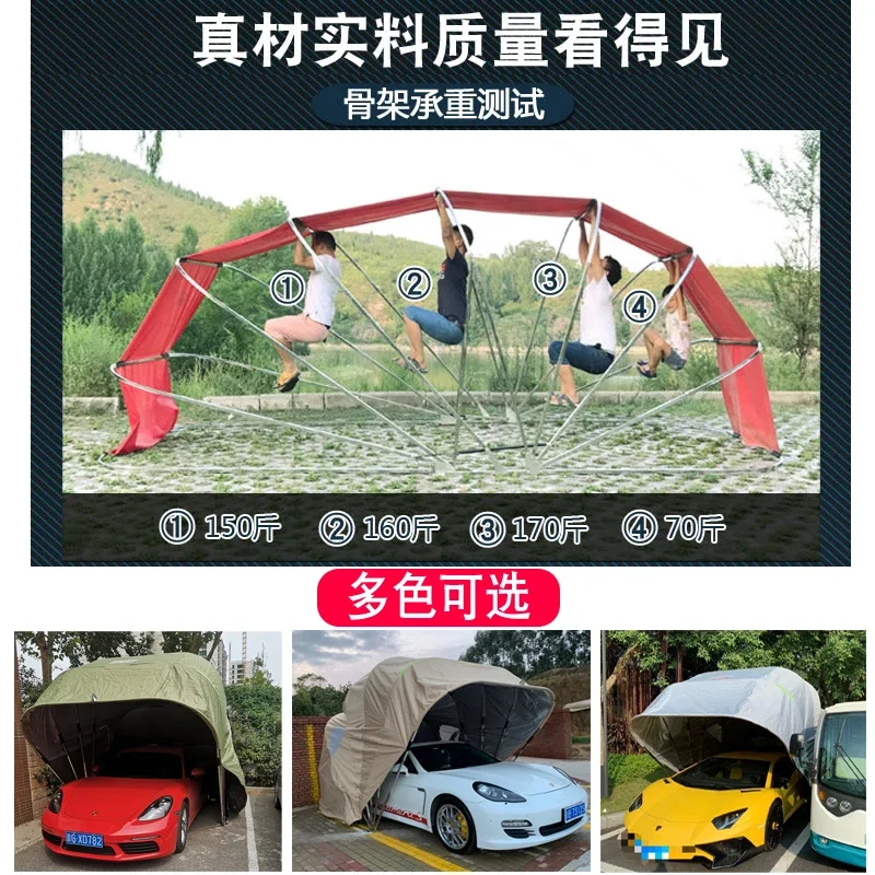 Fully automatic hydraulic folding carport home sunscreen canopy outdoor mobile telescopic garage electric shade parking shed