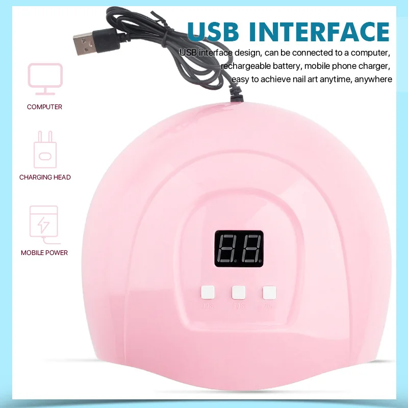 Nail Dryer LED Nail Lamp UV Lamp for Curing All Gel Nail Polish With Motion Sensing Manicure Pedicure Salon Tool Gift