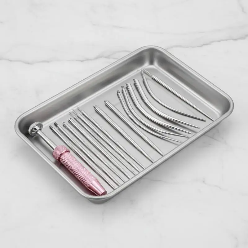 Professional Stainless Steel Curved Piercing Taper Tool for Earrings