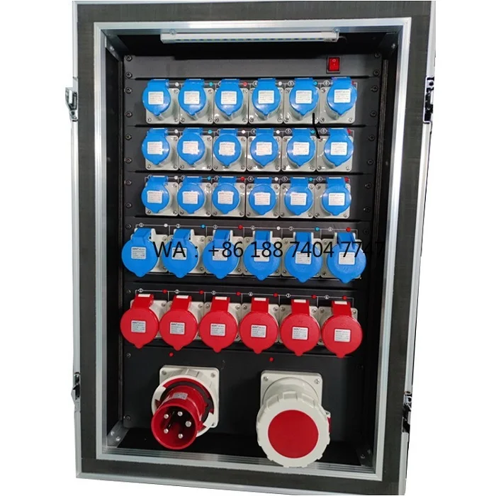 125 Amp Input Industrial Connector 3 Phase Electric Power Distribution Equipment