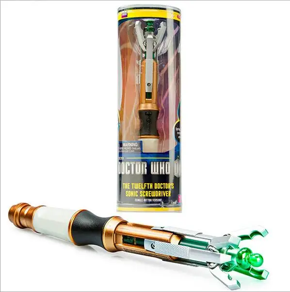 New Hot WHO 10th 12th Sonic Screwdriver Shining Movie Props Model Collectible Children\'s Toy Action Figures Christmas Gift Dolls