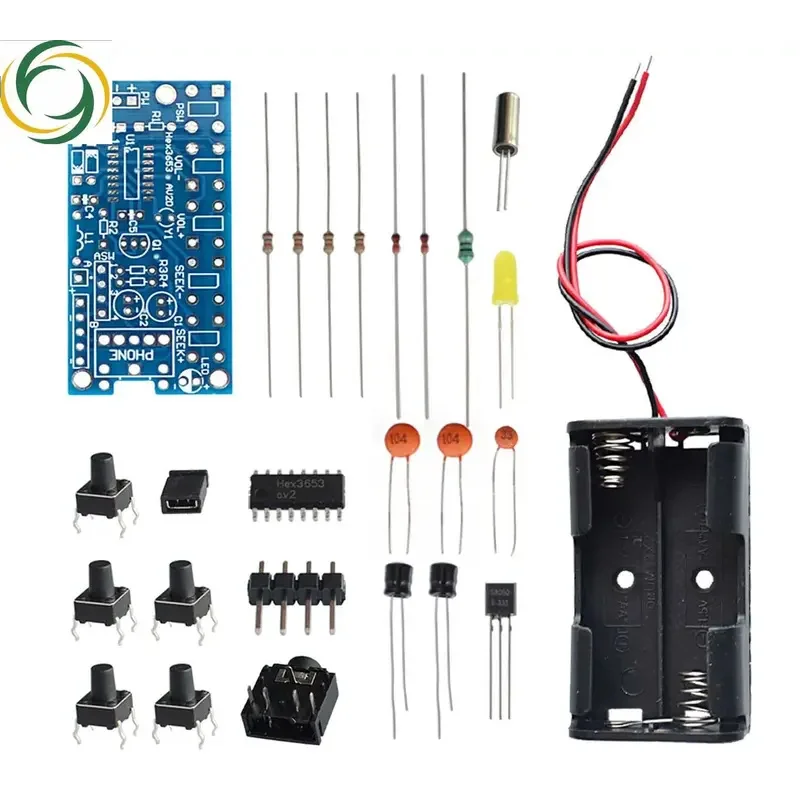 

Wireless Stereo FM Radio Receiver Module PCB FM DIY Electronic Kits 76MHz-108MHz DC 1.8V-3.6V