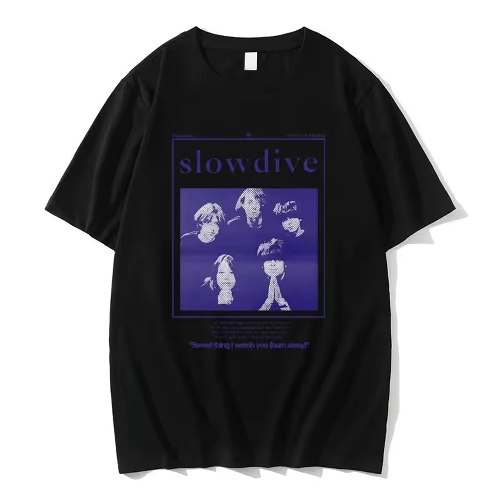 

T Shirt Men Mens Clothing T Shirt Homme Mens Britain Band Slowdive Souvlaki When The Sun Hits Vintage Tour 90s Classic T-shirt