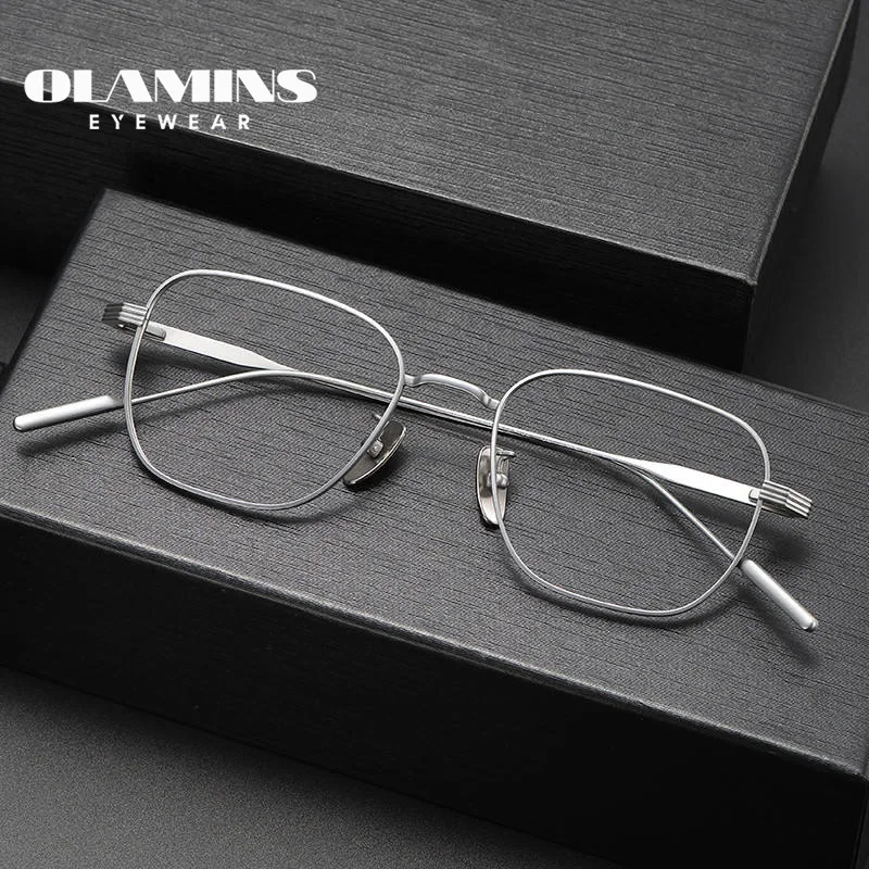 

OLAMINS​ New Arrival Titanium Optical Frames Fashion Prescription Glasses Titanium Eyewear Eyeglasses For Woman 80809