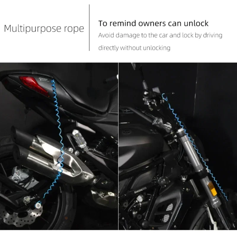 オートバイロック車リマインダーロープスズキ GSX250R 反射警告ロープユニバーサルヘルメット盗難防止ロープに適しています