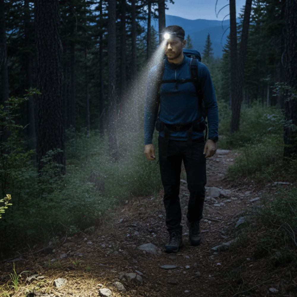 مصباح أمامي فائق السطوع قابل للدوران، مقاوم للماء، ضوء قوي، مصباح أمامي قوي قابل لإعادة الشحن، مصباح أمامي صغير قابل للتكبير #1