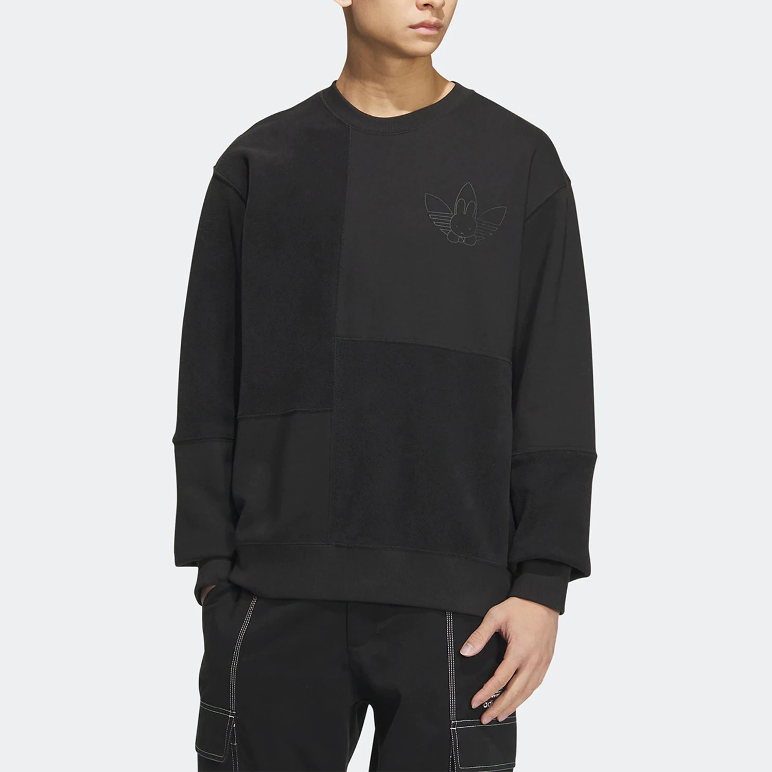 Adidas genuine clover men's simple and breathable round neck sports sweatshirt HY7294