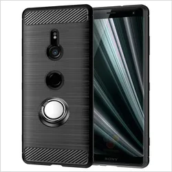 Luxury Brushed Carbon Fiber Phone Case For Sony Xperia XZ3 H8416 6.0