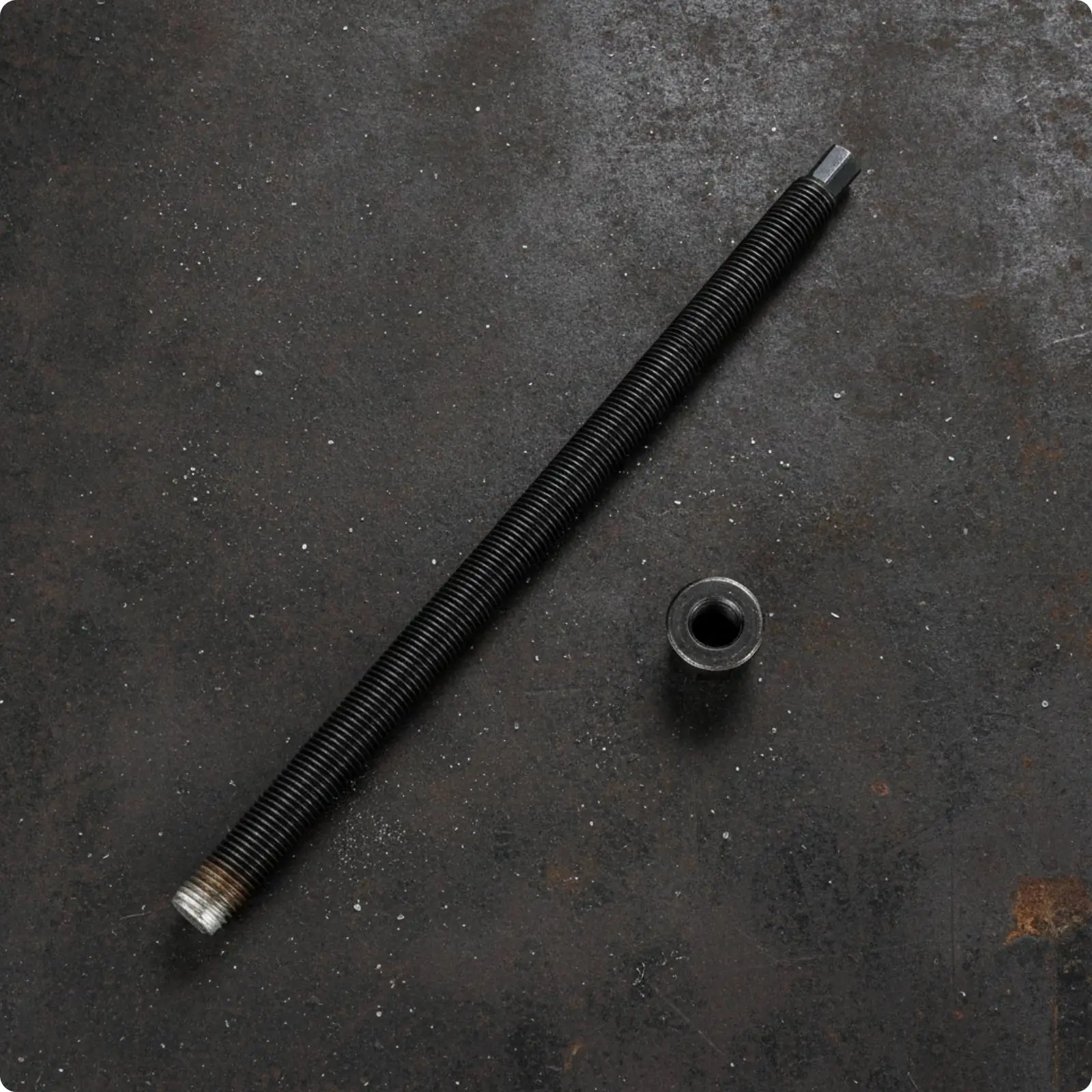 Screw Remover Extractor for Concrete Drilling Jobs 50CM Black Metal Rod with Hex Nut Portable Tool for Confined Work Areas