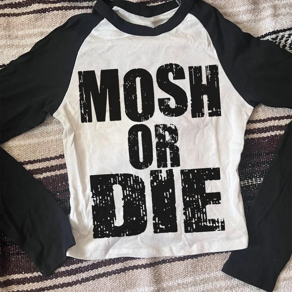 Emo Y2k Top for Women Spring 2026 Woman 2000s Tops Grunge Clothes Y2k Kitty Kpop Kawaii Women's Cropped Clothing Female Harajuku