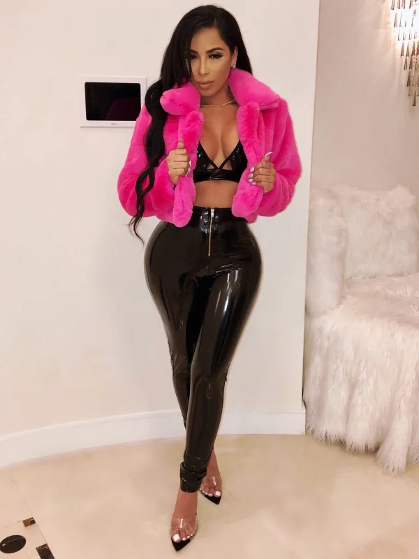 سترة فضفاضة من الفرو الاصطناعي ort Jaet ملابس خارجية مخملية واي دونهوانغ للخريف والشتاء حلوة Sle طوق طويل Sve مربع