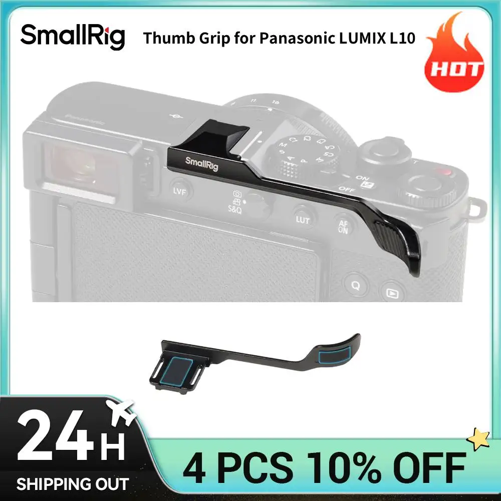 Image of SmallRig L10 Daumengriff mit Blitzschuhabdeckung für Panasonic L10 Daumenauflage mit integrierten Silikonpads und Abnehmschlitz für Kameras 5703