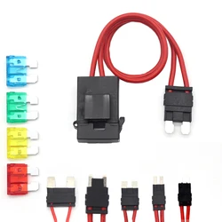 【1A - 50A】Car modification ACC fuse box Small Medium Micro2 Mini Standard fuse power socket Lossless fuse tap holder 16AWG