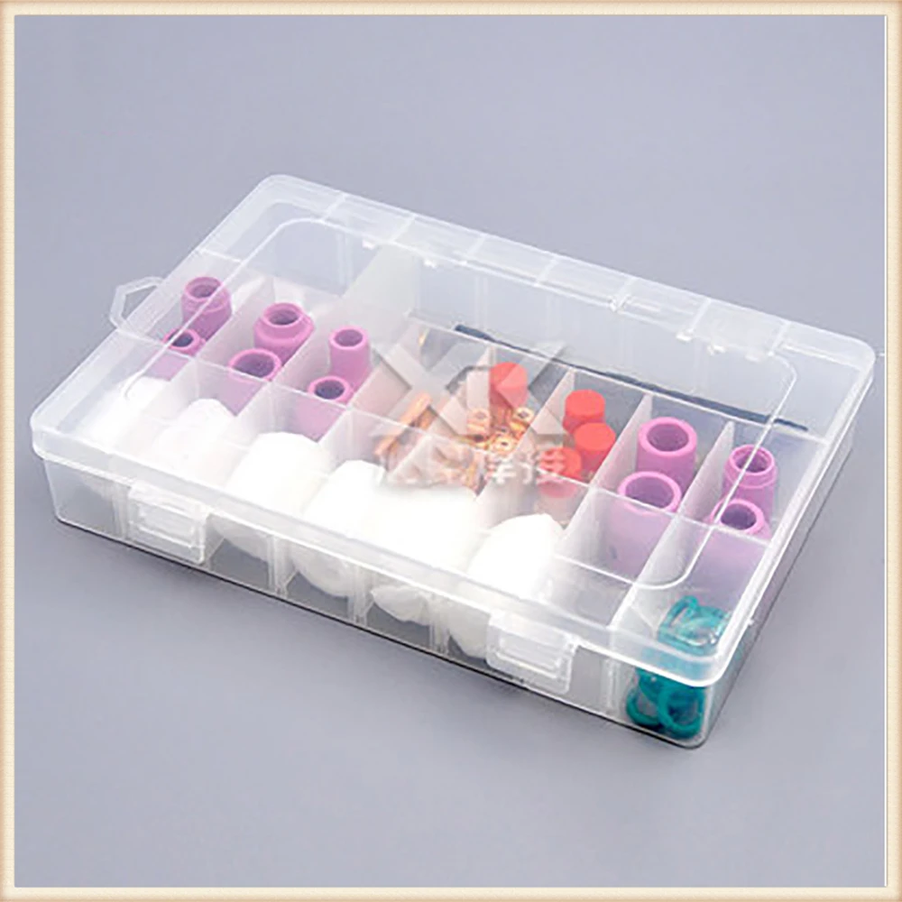 Kits de Ferramentas de solda 49 pçs/set Pinças Lente Gás Copas de Alumina para o Creme Bico para WP-17/18/26 Conjuntos de Acessórios de Solda Maçarico