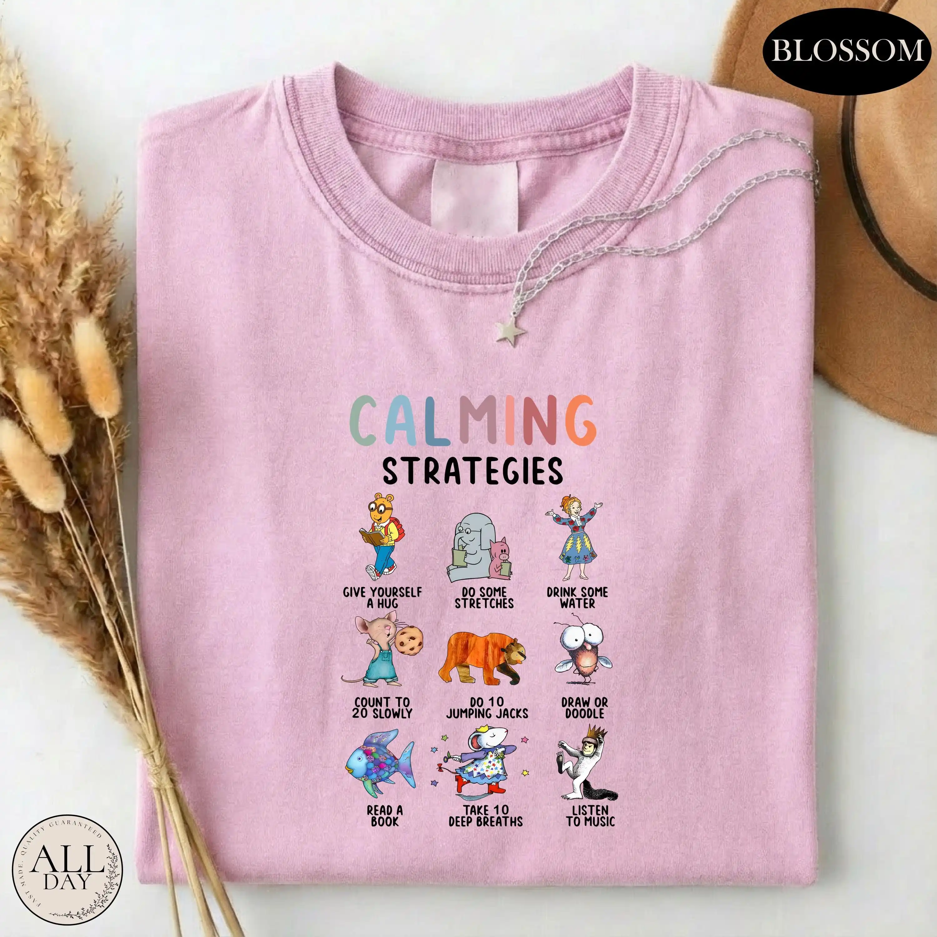 Calming Strategies Shirt, School Counselor Tee, Mental Health Affirmation T-shirt, Children's Book Tshirt, Teacher Top