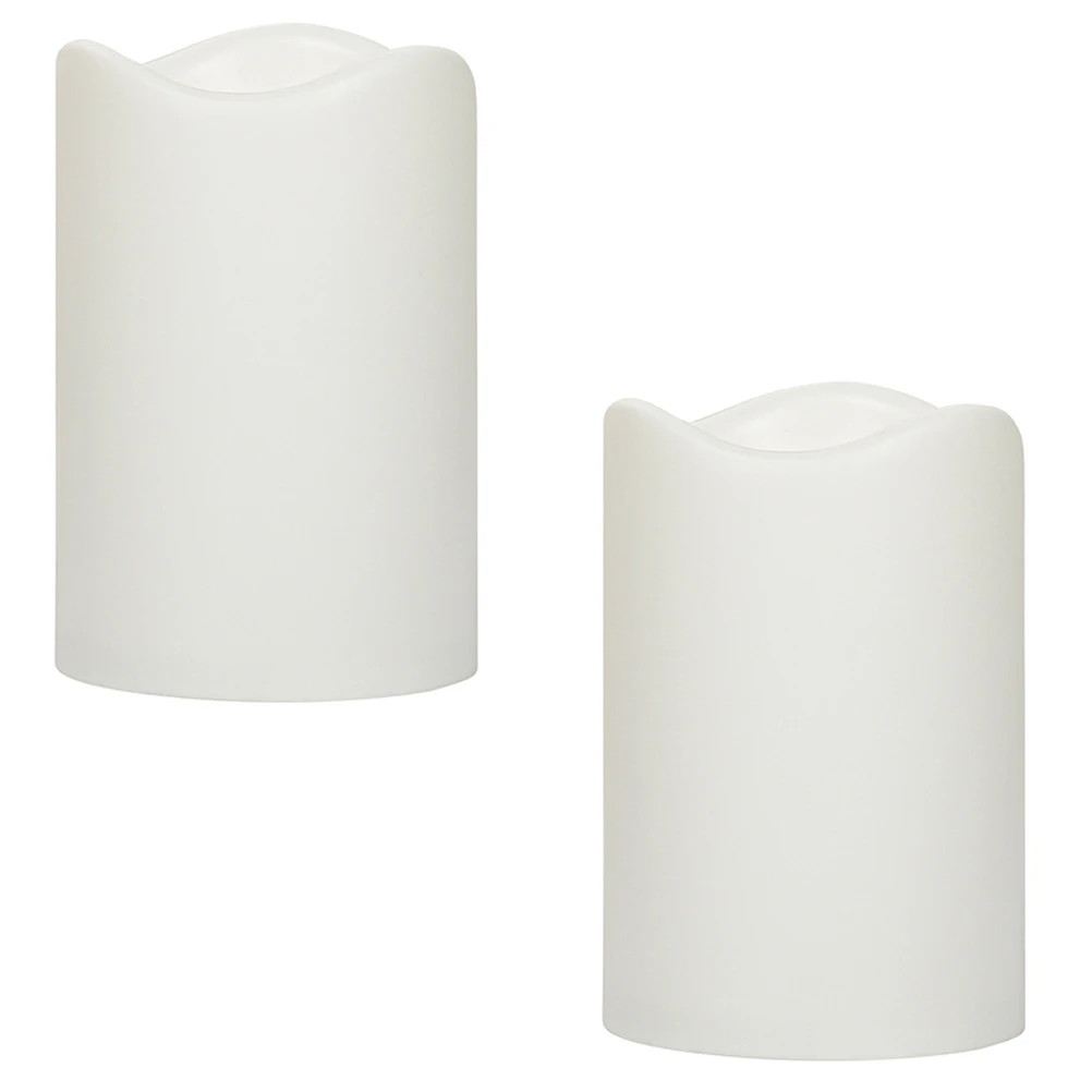 

2Pcs LED C les Durable Plastic Home Decor Party Supplies Simulated Flame Long Party Supplies Lasting Eco Friendly