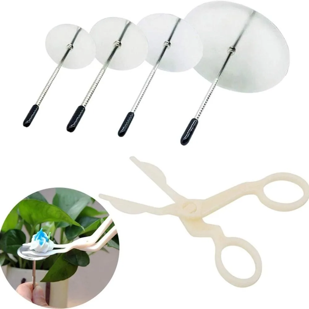 Stainless Steel Cake Flower Nail Lifters Set Flower Lifter PP Flower Nail Lifters Set Dishwasher Safe Round Flat Discs
