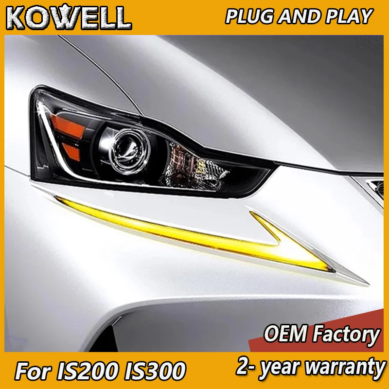 

Car Styling for Lexus IS200 IS300 DRL 2016-2020 Day Running Light Trun Signal DRL Low High Beam Projector Len