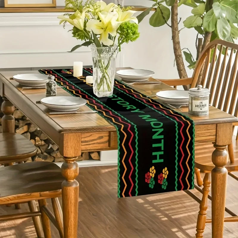 VIKAMA Black History Month Tablecloth - Traditional African Tribal Linen Tablecloth - Reusable Country Kitchen Tablecloth