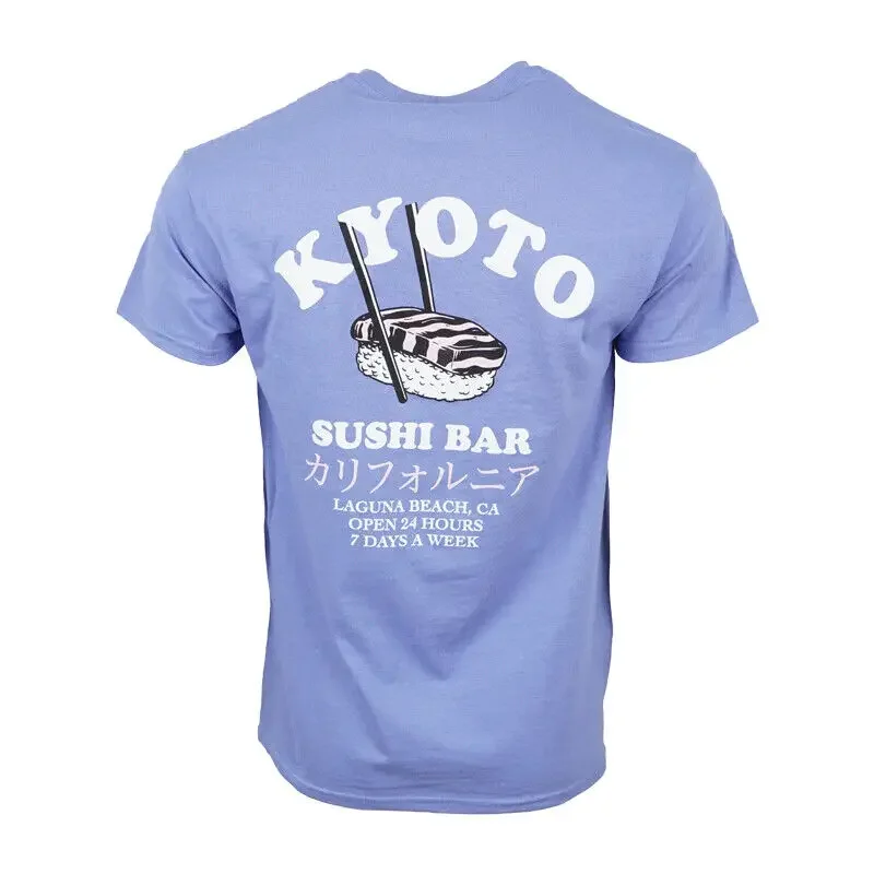 MENS KYOTO SUSHI BAR T Unisex Summer T-shirt Pure Cotton Luxury Brand Retro