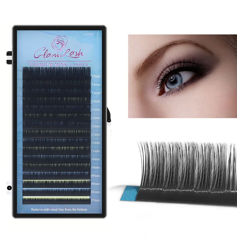 

16 rows of mixed single round hair grafted eyelashes are soft natural dense dense matte grafted false eyelash extension tool