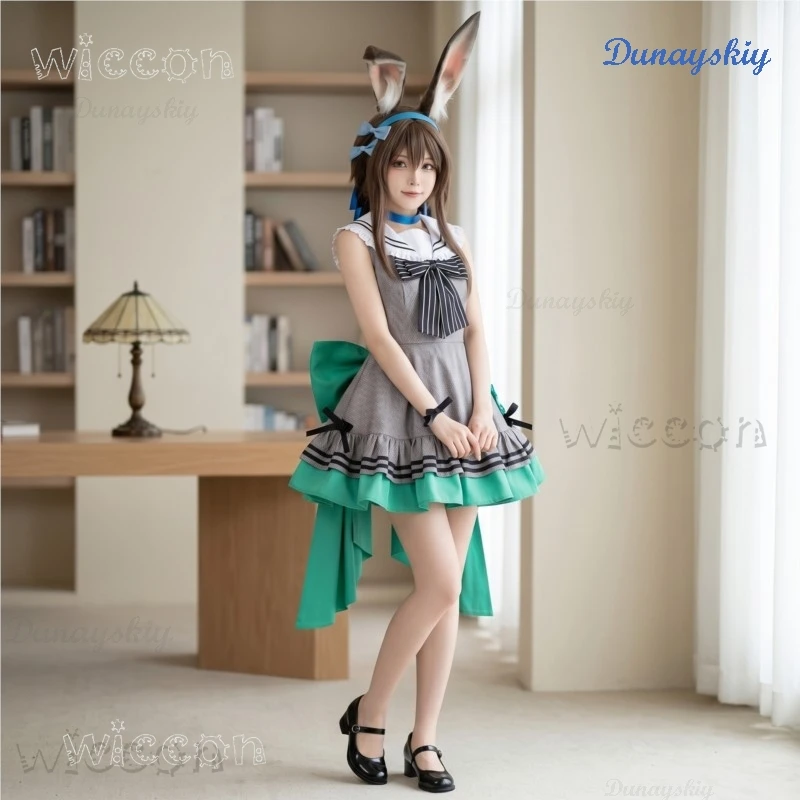 Collaboration Arknights Amiya - Costume de fête Lolita pour femmes, Comic Con Halloween