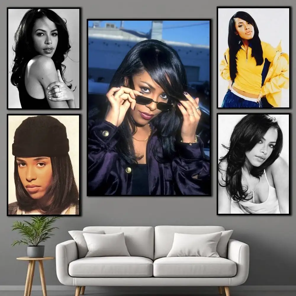 Y2K-Aaliyah HD  Poster High Quality Dorm Living Room Aesthetic Wall Decoration Painting Stickers Gift