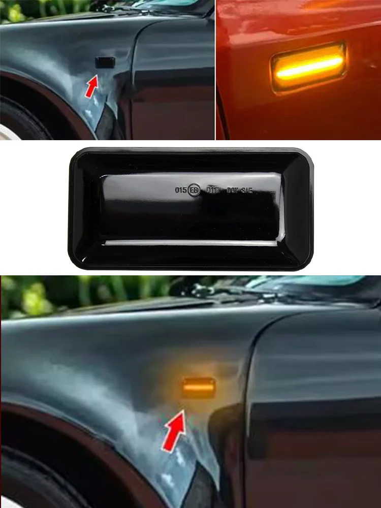 2Pcs For VW Golf 2 3 Van/Variant/Cabriolet/Hatchback/Estate Dynamic LED Side Marker Light Turn Signal Blinker Lamps