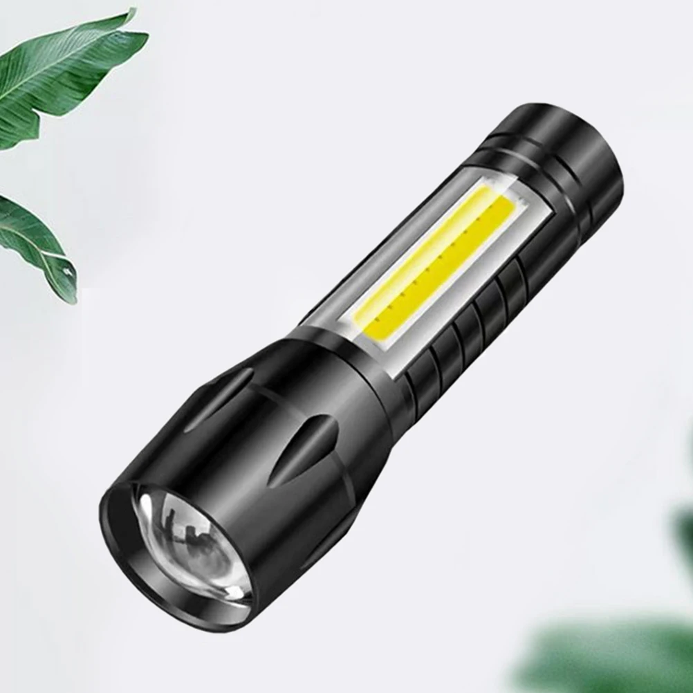 

Rechargeable Torch High Power LED Flashlight Bright Zoomable Focus USB Camping Outdoor Black Small Lightweight Portable
