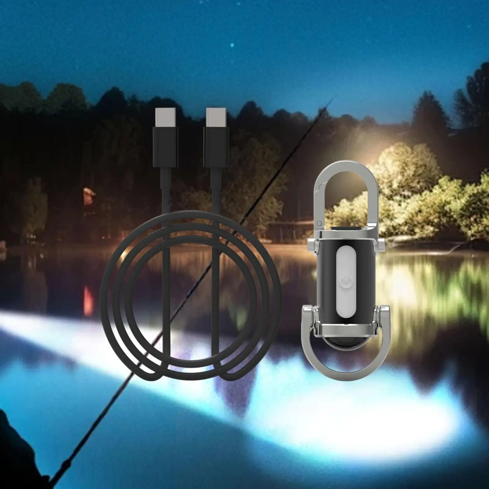 

Миниатюрный светодиодный фонарик-брелок, портативный карманный фонарик для походов и рыбалки