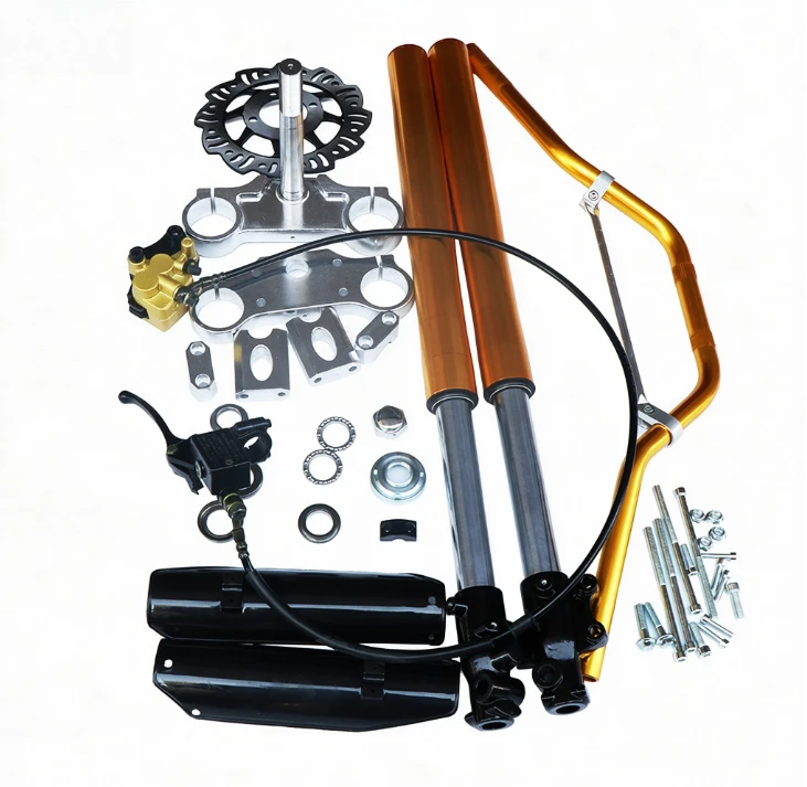 710MM Upside‑Down Front Shock Triple Clamp With Front Brake Dirt Pit Bike Off Road Motorcycle Modification Replacement Kit