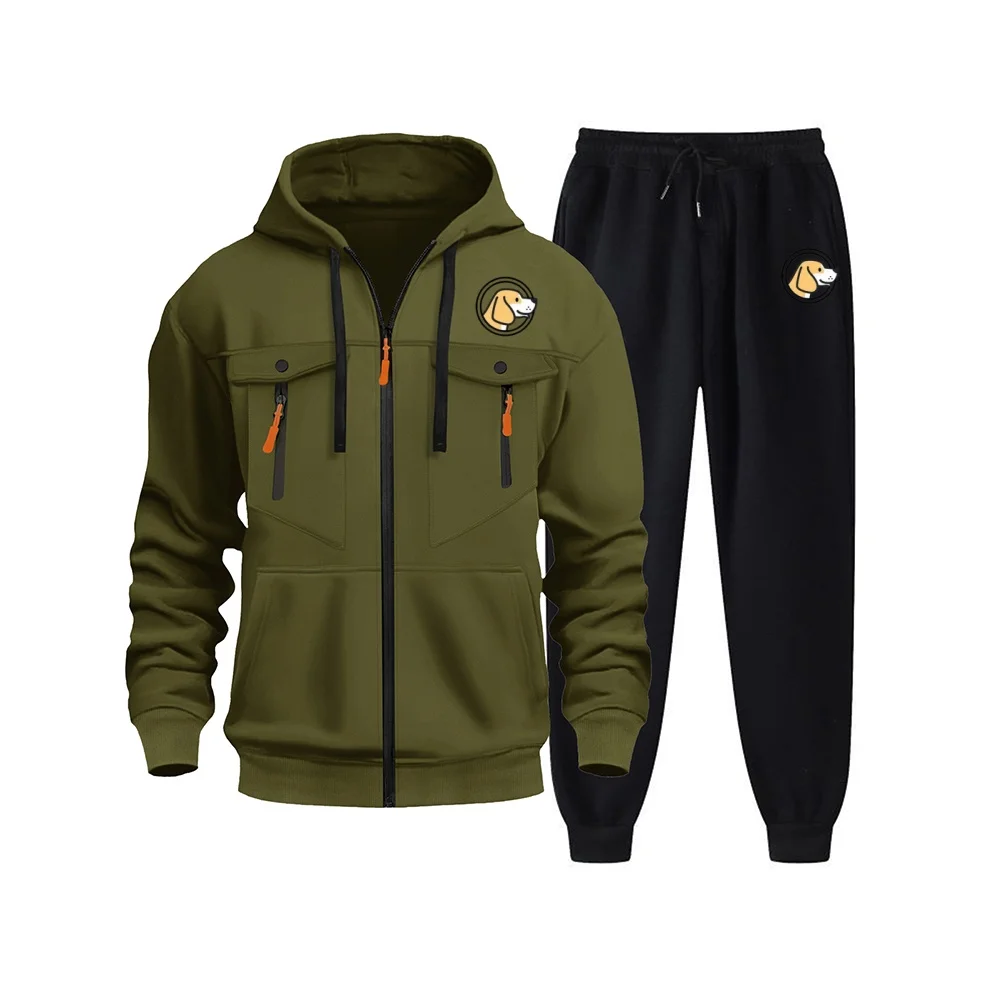 

Hot Sale Men's Tracksuit Hooded Casual Single Piece Zipper Sweatshirt And Daily Single Sweatpants Comfort Outdoor Jogging Sports