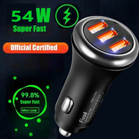 QC3.0 car charger super fast charge  Auto Mobile Phone Adapter For iPhone Samsung Huawei Xiaomi