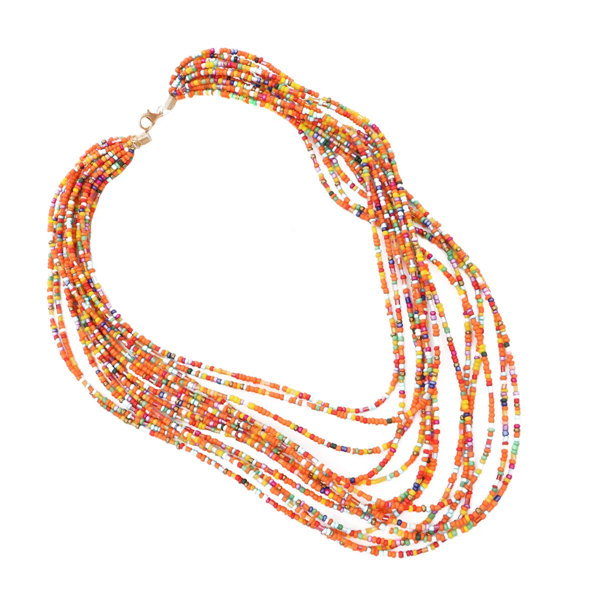 1Set Bohemian Necklace Earrings Combo Comfortable Touch Long-Lasting Alloy Crafted for Women Anniversary Birthday Graduation