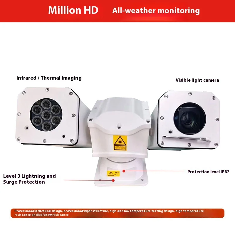 長焦点赤外線パンチルトカメラ 200万画素 52倍ズーム追跡ネットワークカメラ カスタムOEM