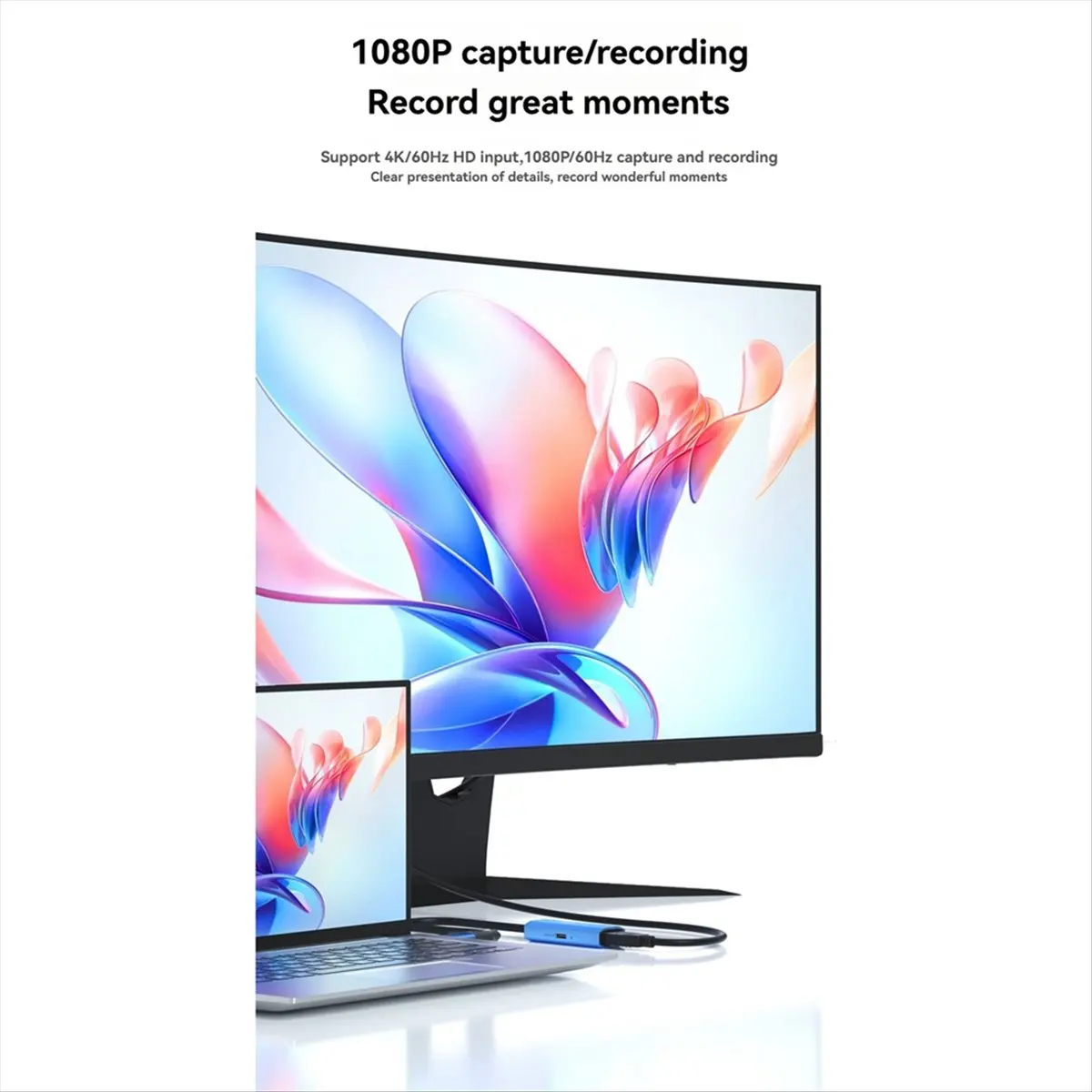 popop USB3.0&USB-C 1080P 4K30Hz Video Capture Docking with PD3.0 Power Supply for Versatiled Device Compatibility