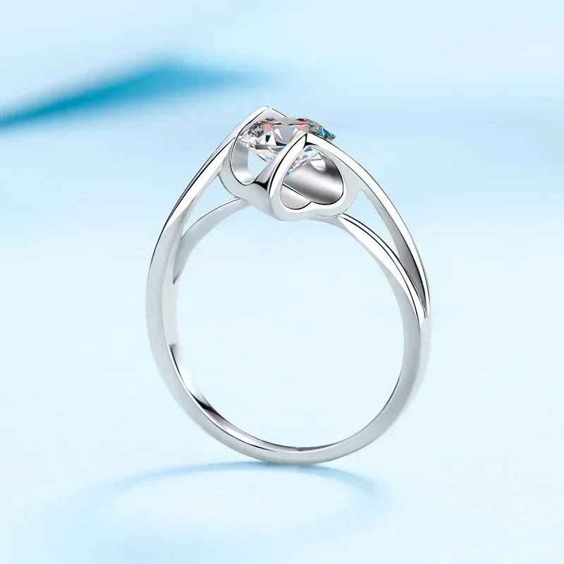 

Designer Jewelry Have Mutual Affinity 18K White Gold VVS1 D Color 0.5/1CT Moissanite Female Rings Wedding Accessories for Women