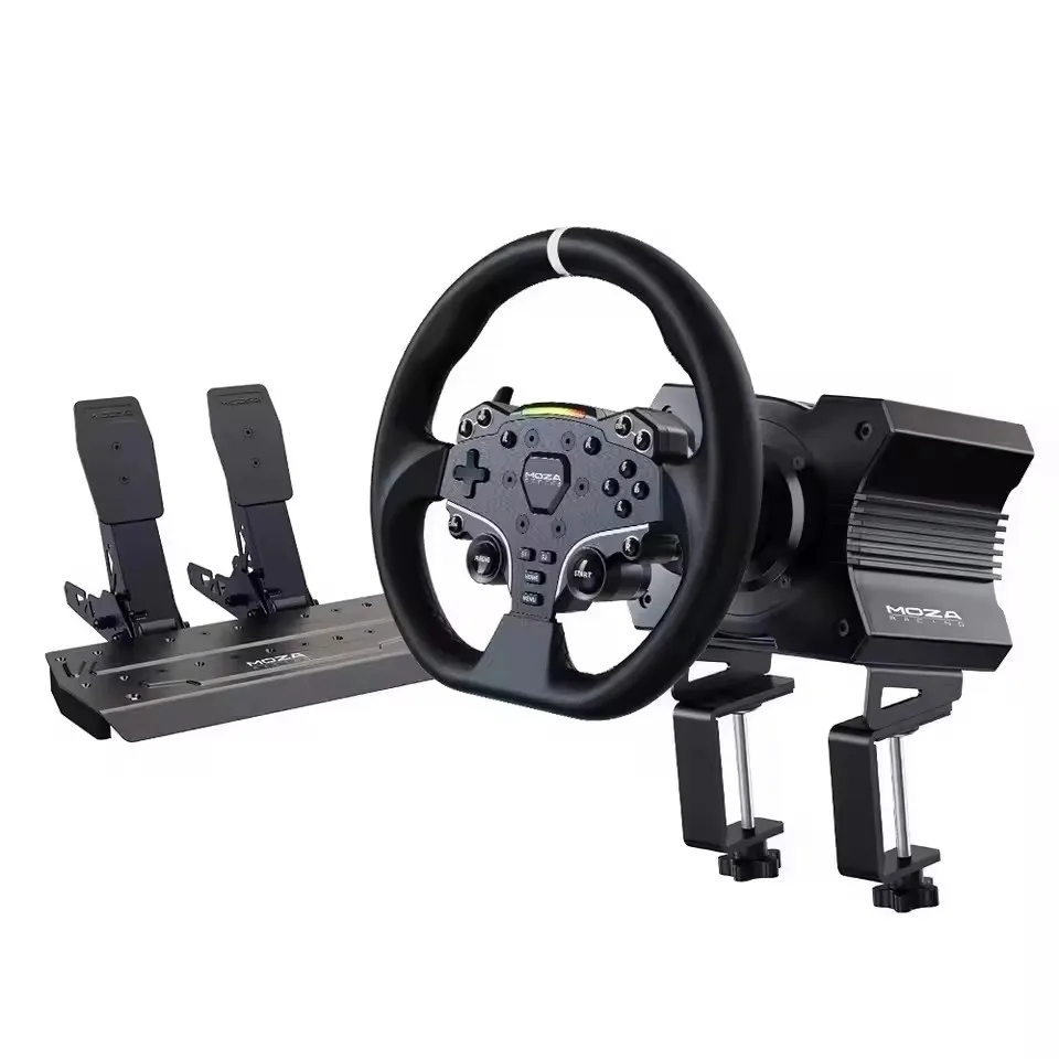 مجموعة حزمة MOZA Racing R5 لعبة محاكاة السباق عجلة القيادة لعبة عجلة القيادة دواسة الضغط قوس المعدات الكاملة