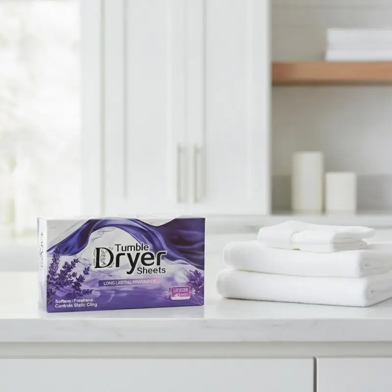 Scented Dryer Sheets 40 Pack Long-Lasting Freshness Minimize Wrinkles Suitable for Home Laundromat Laundry Use